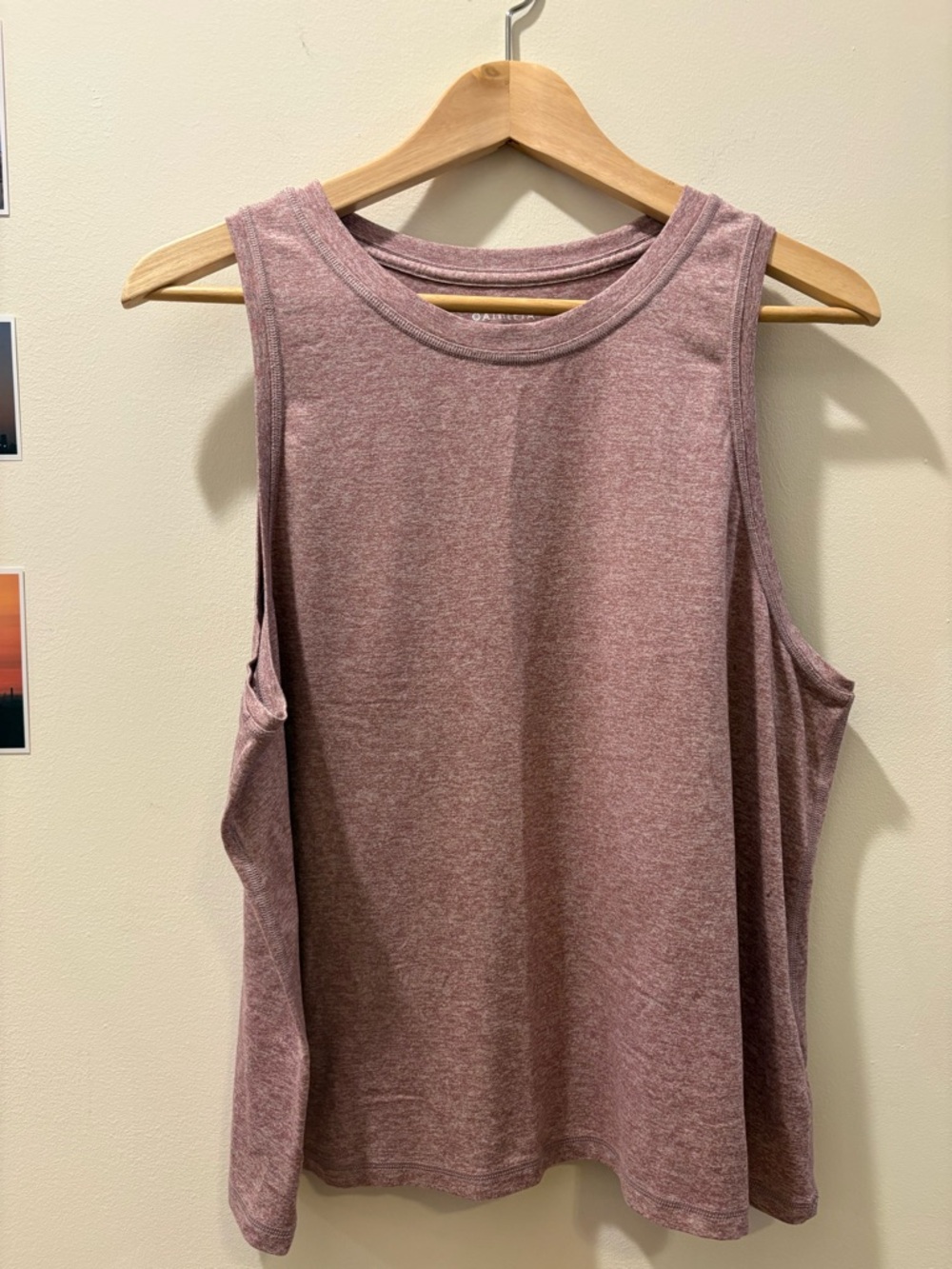 Athleta Ultimate Muscle Tee in Heathered Mauve